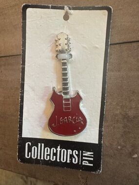 Jerry Garcia Red Electric Guitar Collectors Pin